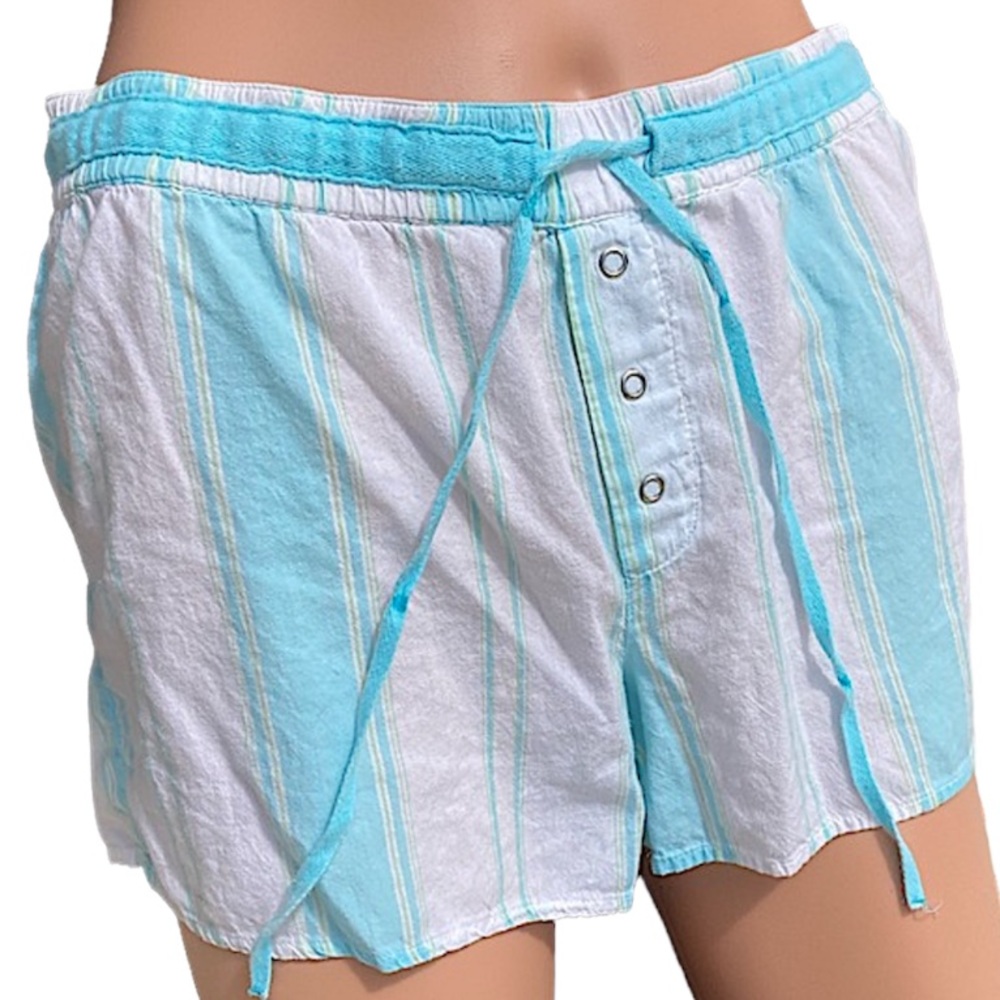 Gap Shorts Cotton Lightweight Turquoise White Extra Small - Picture 6 of 15
